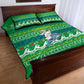 Comoros Christmas Quilt Bed Set Santa Riding Dolphin Ocean Waves Crescent Moon - African Pride