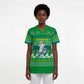Comoros Christmas Scrub Top Santa Riding Dolphin Ocean Waves Crescent Moon - African Pride