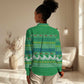 Comoros Christmas Women Casual Shirt Santa Riding Dolphin Ocean Waves Crescent Moon - African Pride
