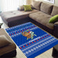 Comoros Christmas Area Rug Santa Turtle Gifts Snowflakes and Ocean Blue - African Pride