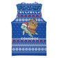 Comoros Christmas Basketball Jersey Santa Turtle Gifts Snowflakes and Ocean Blue - African Pride