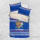 Comoros Christmas Bedding Set Santa Turtle Gifts Snowflakes and Ocean Blue - African Pride