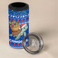 Comoros Christmas 4 in 1 Can Cooler Tumbler Santa Turtle Gifts Snowflakes and Ocean Blue - African Pride