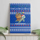 Comoros Christmas Canvas Wall Art Santa Turtle Gifts Snowflakes and Ocean Blue - African Pride