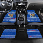 Comoros Christmas Car Mats Santa Turtle Gifts Snowflakes and Ocean Blue - African Pride
