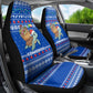 Comoros Christmas Car Seat Cover Santa Turtle Gifts Snowflakes and Ocean Blue - African Pride