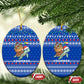 Comoros Christmas Ceramic Ornament Santa Turtle Gifts Snowflakes and Ocean Blue - African Pride