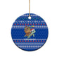 Comoros Christmas Ceramic Ornament Santa Turtle Gifts Snowflakes and Ocean Blue - African Pride