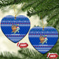 Comoros Christmas Ceramic Ornament Santa Turtle Gifts Snowflakes and Ocean Blue - African Pride