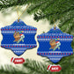 Comoros Christmas Ceramic Ornament Santa Turtle Gifts Snowflakes and Ocean Blue - African Pride