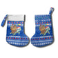 Comoros Christmas Stocking Santa Turtle Gifts Snowflakes and Ocean Blue - African Pride