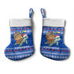 Comoros Christmas Stocking Santa Turtle Gifts Snowflakes and Ocean Blue - African Pride