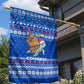 Comoros Christmas Garden Flag Santa Turtle Gifts Snowflakes and Ocean Blue - African Pride