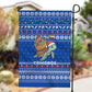 Comoros Christmas Garden Flag Santa Turtle Gifts Snowflakes and Ocean Blue - African Pride