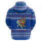 Comoros Christmas Hoodie Santa Turtle Gifts Snowflakes and Ocean Blue - African Pride