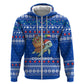 Comoros Christmas Hoodie Santa Turtle Gifts Snowflakes and Ocean Blue - African Pride