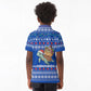 Comoros Christmas Kid Polo Shirt Santa Turtle Gifts Snowflakes and Ocean Blue - African Pride