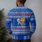 Comoros Christmas Ugly Christmas Sweater Santa Turtle Gifts Snowflakes and Ocean Blue - African Pride