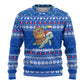 Comoros Christmas Ugly Christmas Sweater Santa Turtle Gifts Snowflakes and Ocean Blue - African Pride