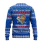 Comoros Christmas Ugly Christmas Sweater Santa Turtle Gifts Snowflakes and Ocean Blue - African Pride
