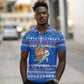 Comoros Christmas Polo Shirt Santa Turtle Gifts Snowflakes and Ocean Blue - African Pride