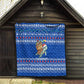Comoros Christmas Quilt Santa Turtle Gifts Snowflakes and Ocean Blue - African Pride