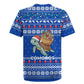 Comoros Christmas Rugby Jersey Santa Turtle Gifts Snowflakes and Ocean Blue - African Pride