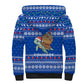 Comoros Christmas Sherpa Hoodie Santa Turtle Gifts Snowflakes and Ocean Blue - African Pride