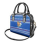 Comoros Christmas Shoulder Handbag Santa Turtle Gifts Snowflakes and Ocean Blue - African Pride