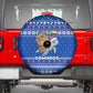 Comoros Christmas Spare Tire Cover Santa Turtle Gifts Snowflakes and Ocean Blue - African Pride