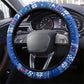 Comoros Christmas Steering Wheel Cover Santa Turtle Gifts Snowflakes and Ocean Blue - African Pride