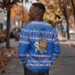 Comoros Christmas Sweatshirt Santa Turtle Gifts Snowflakes and Ocean Blue - African Pride