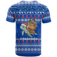 Comoros Christmas T shirt Santa Turtle Gifts Snowflakes and Ocean Blue - African Pride
