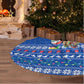 Comoros Christmas Tree Skirt Santa Turtle Gifts Snowflakes and Ocean Blue - African Pride