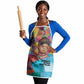 Ida B. Wells Apron with Colorful Patchwork Pattern Design Confident Portrait Civil Rights and Journalism Tribute - African Pride