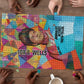 Ida B. Wells Puzzle with Colorful Patchwork Pattern Design Confident Portrait Civil Rights and Journalism Tribute - African Pride