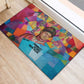 Ida B. Wells Rubber Doormat with Colorful Patchwork Pattern Design Confident Portrait Civil Rights and Journalism Tribute - African Pride