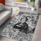 Ida B. Wells Area Rug with Newspaper Collage Design Powerful Portrait Civil Rights and Free Press Tribute - African Pride