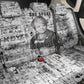 Ida B. Wells Back Car Seat Cover with Newspaper Collage Design Powerful Portrait Civil Rights and Free Press Tribute - African Pride