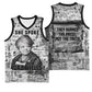 Ida B. Wells Basketball Jersey with Newspaper Collage Design Powerful Portrait Civil Rights and Free Press Tribute - African Pride