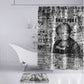 Ida B. Wells Bathroom Set with Newspaper Collage Design Powerful Portrait Civil Rights and Free Press Tribute - African Pride