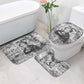 Ida B. Wells Bathroom Set with Newspaper Collage Design Powerful Portrait Civil Rights and Free Press Tribute - African Pride