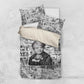 Ida B. Wells Bedding Set with Newspaper Collage Design Powerful Portrait Civil Rights and Free Press Tribute - African Pride