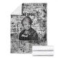 Ida B. Wells Blanket with Newspaper Collage Design Powerful Portrait Civil Rights and Free Press Tribute - African Pride