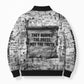 Ida B. Wells Bomber Puffer Jacket with Newspaper Collage Design Powerful Portrait Civil Rights and Free Press Tribute - African Pride