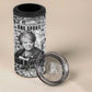 Ida B. Wells 4 in 1 Can Cooler Tumbler with Newspaper Collage Design Powerful Portrait Civil Rights and Free Press Tribute - African Pride