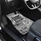 Ida B. Wells Car Mats with Newspaper Collage Design Powerful Portrait Civil Rights and Free Press Tribute - African Pride