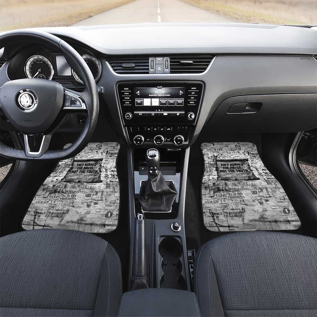 Ida B. Wells Car Mats with Newspaper Collage Design Powerful Portrait Civil Rights and Free Press Tribute - African Pride