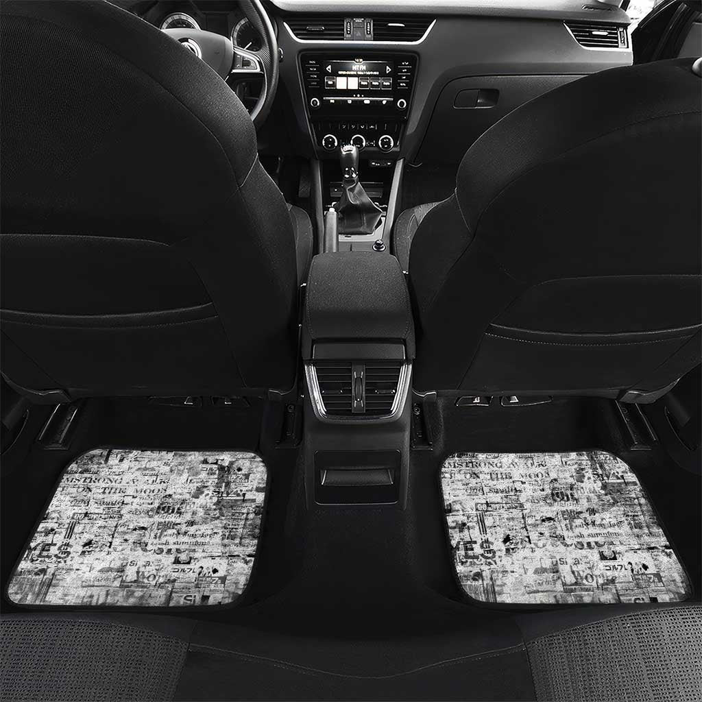 Ida B. Wells Car Mats with Newspaper Collage Design Powerful Portrait Civil Rights and Free Press Tribute - African Pride