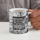 Ida B. Wells Ceramic Mug with Newspaper Collage Design Powerful Portrait Civil Rights and Free Press Tribute - African Pride